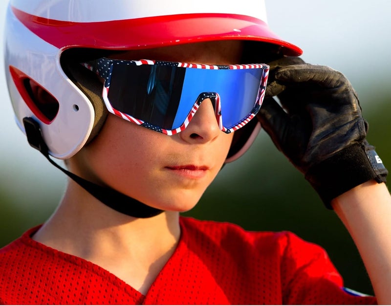 Derowern Youth Baseball Sunglasses, Kids Polarized Sports Sunglasses,UV400 Protection Glasses for Boys Girls Softball Cycling - Image 5